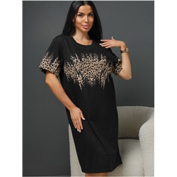 Платье домашнее "Саваж" Черный Коричневый