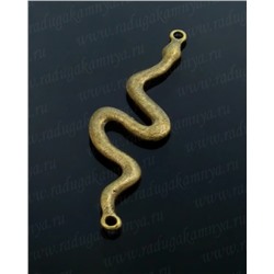 Коннектор Змейка 50*15мм, цв.латунь