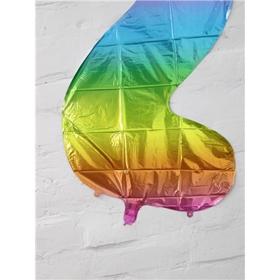 Шар фольгированный "Multicolour numbers" цифра 2, (80 см)