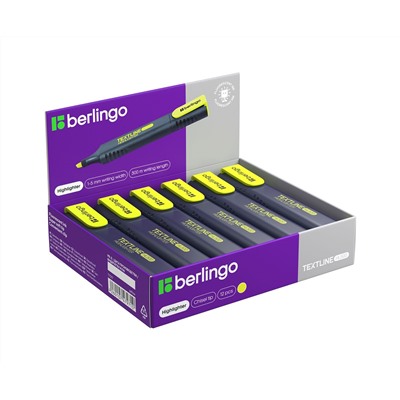 Текстовыделитель Berlingo "Textline HL500" желтый, 1-5мм