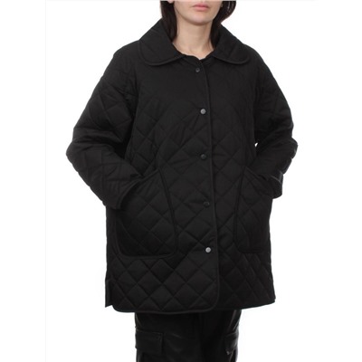H24-003 BLACK Куртка демисезонная женская (100 гр. холлофайбер)
