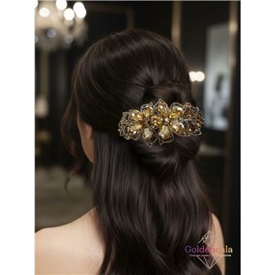 Заколка автомат для волос с кристаллами «Блеск элегантности» ЭЛЗ10/05