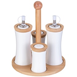 НАБОР ДЛЯ СПЕЦИЙ LEFARD "NATIVE" 4 ПР. НА ДЕРЕВ. ПОДСТАВКЕ (КОР=16НАБ.)