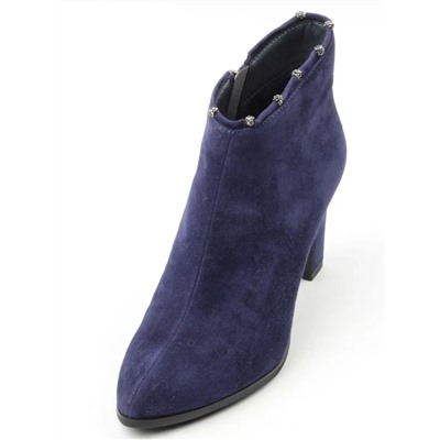 01-D8-4187 DARK BLUE Ботильоны женские (натуральная замша, байка)