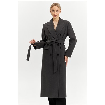 Пальто женское демисезонное 26326 (базальт/рубчик)