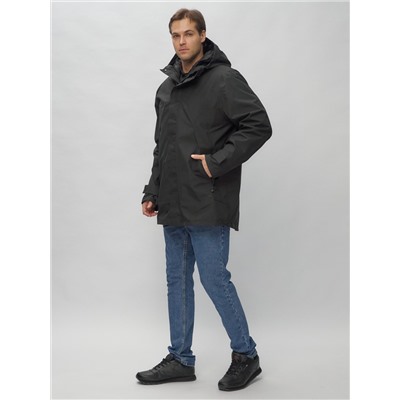 Куртка и парка 3 в 1 трансформер MTFORCE черного цвета 2359Ch