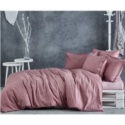 2 сп. Евро Комплект Постельного Белья Cotton Saten Larren Pudra XL - EcoCotton