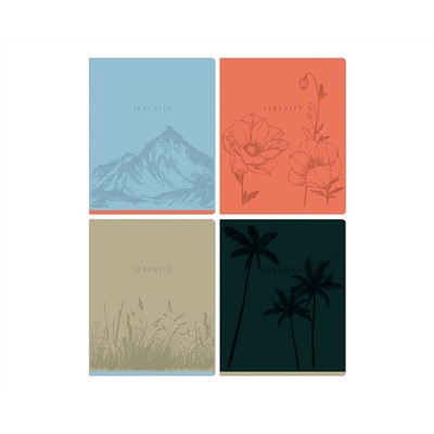 Тетрадь 48л., А5, клетка BG "Monocolor. Serenity", выб. лак