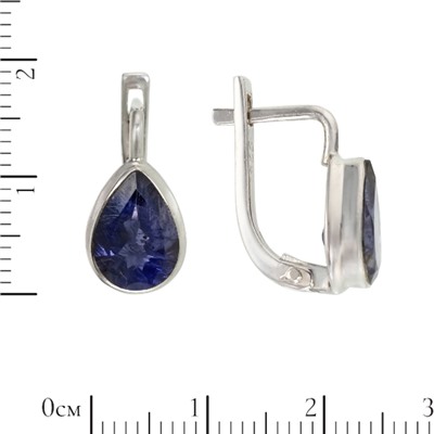 Серьги 'Мара' с иолитом ИАСК37107Х09ИО0R1