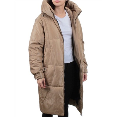 118 BEIGE Пальто зимнее женское (холлофайбер 200 гр.)