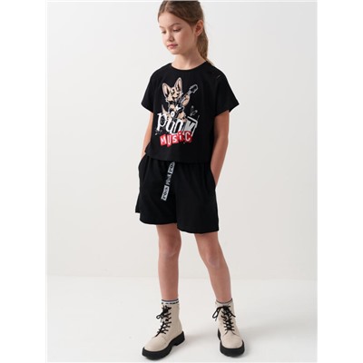 Комплект для девочки: футболка, шорты