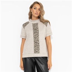 Водолазка с леопардовым принтом, Фирменное приветствие (бежевая)