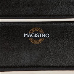 Блюдо для подачи Magistro Pietra lunare, 30×10 см, фарфор, чёрное