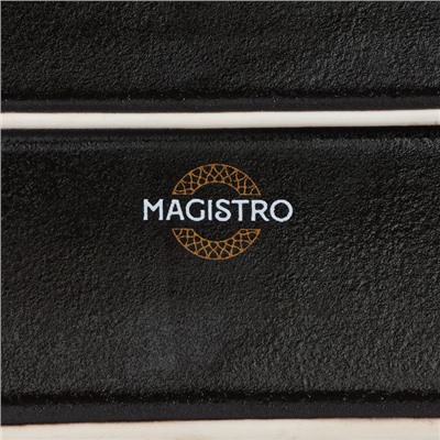 Блюдо для подачи Magistro Pietra lunare, 30×10 см, фарфор, чёрное