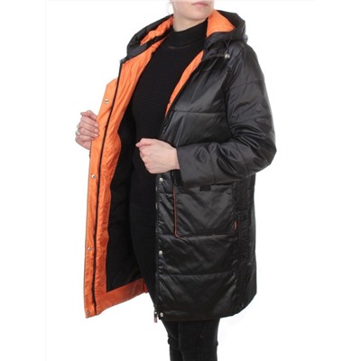 8188 BLACK Пальто демисезонное женское Cloud Lag Cat (100 гр. синтепон)