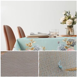 Outlet Гортензии и бабочки голубой фон Скатерть 140х210 см 2311573