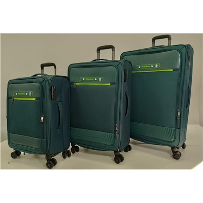 Чемодан (комплект из 3-х) , ткань,  50130 Бирюзовый