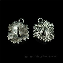 Подвеска Бант 20*24мм, цв.античное серебро (упаковка 10штук)