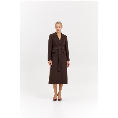 Пальто женское демисезонное 27210 (шоколад)