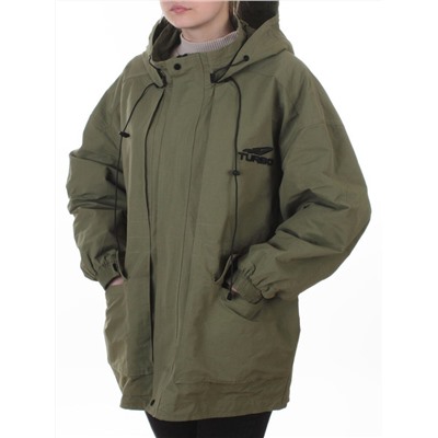 3096 GREEN Куртка демисезонная женская (100 гр. холлофайбер)