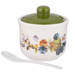 САХАРНИЦА С ЛОЖКОЙ AGNESS "УРОЖАЙ" 10*9 СМ 300 МЛ (КОР=36ШТ.)