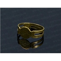 Основа для кольца, 8*5мм, цв.латунь