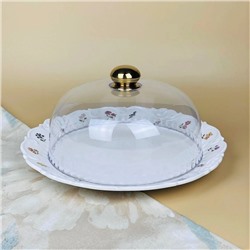 109-223 Блюдо 34х17см с крышкой КРОКУС в под.уп.(х8)Фарфор