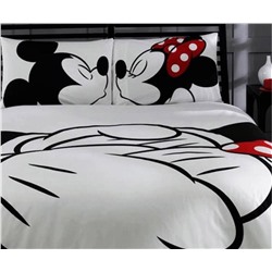 2-сп ЕВРО Лицензированное Постельное Бельё Minnie Mickey Adore - TAC