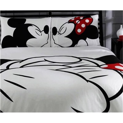 2-сп ЕВРО Лицензированное Постельное Бельё Minnie Mickey Adore - TAC