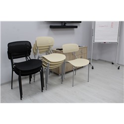 Стул офисный SHT-S85М
                        белый / бежевый / хром лак