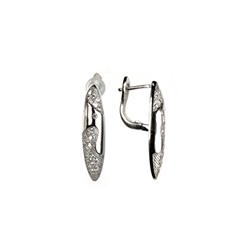 Серьги 'Сосулька' с фианитами ТФСН.160ФТ-