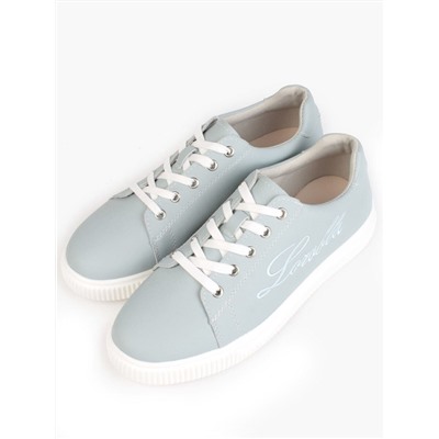 05-PDD165-5 GRAY/BLUE Кроссовки женские (натуральная кожа)