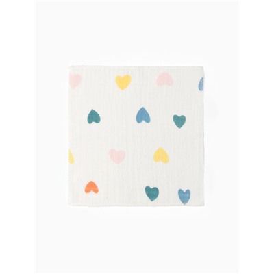 Набор платочков Крошка Я Сolored hearts (вид 1) 20*20 см-5 шт, муслин, 100 % хлопок