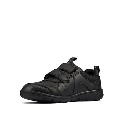 Kids' Leather Riptape School Shoes (Kid size 10-4)