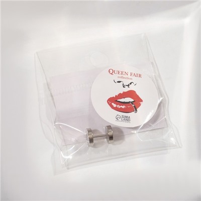 Пирсинг в ухо (плаг) «Тоннель», d=8 мм, цвет серебро