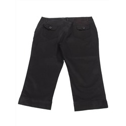 1018 BLACK Брюки капри женские