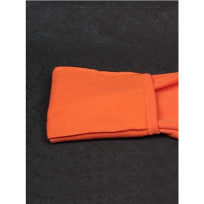 M047 ORANGE Брюки спортивные женские на флисе (100% хлопок) 7986
