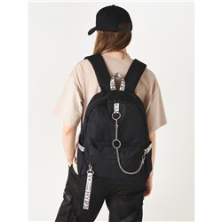 Рюкзак «Молодёжный» чёрный с серым