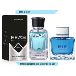 Beas M201 Antonio Banderas Blue Seduction Men edp 25 ml, Парфюм мужской Beas M201 создан по мотивам аромата Antonio Banderas Blue Seduction