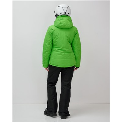 Горнолыжный костюм женский зимний зеленого цвета 02393Z