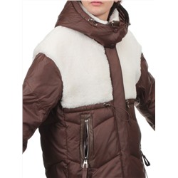 350-X47 BROWN Куртка зимняя женская (200 гр. холлофайбер)