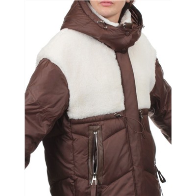 350-X47 BROWN Куртка зимняя женская (200 гр. холлофайбер)
