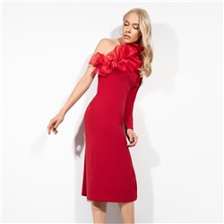 Платье-футляр с объемным декором, Королева соблазна (red)