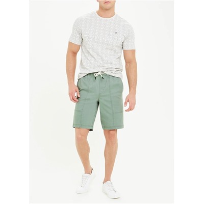 Cotton Stretch Drawstring Shorts