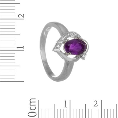 Кольцо 'Никс' с аметистом и фианитами ТФКН.796АМ1.80