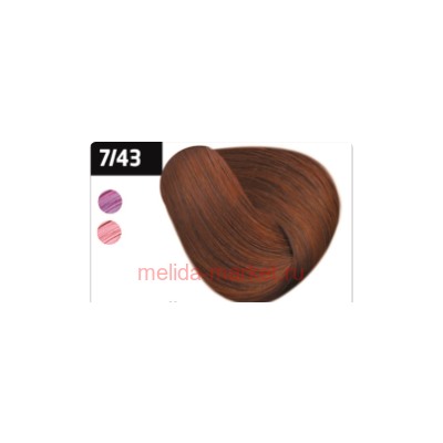 OLLIN SILK TOUCH  7/43 русый медно-золотистый 60мл Безаммиачный стойкий краситель для волос