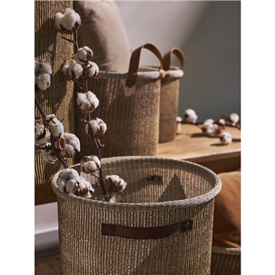 Корзина для хранения Sustainable collection, Ø42х55 см, бежевая