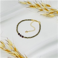 Радуга Самоцветов Браслет из Пирита и Граната