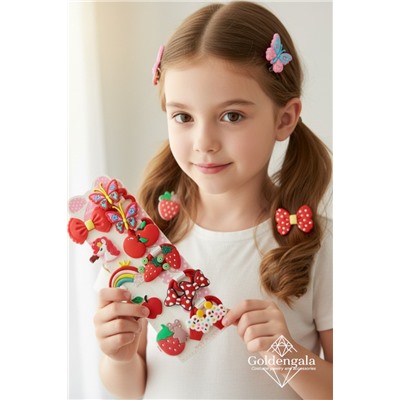 Набор аксессуаров для волос (уточки 5 шт + резинки 10 шт) Арт НД11 тип 5