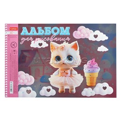 Альбом для рисования 40л. "Котики-зефирки"